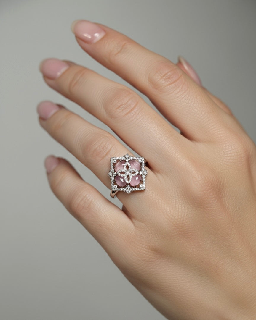 Pink whisper AD ring