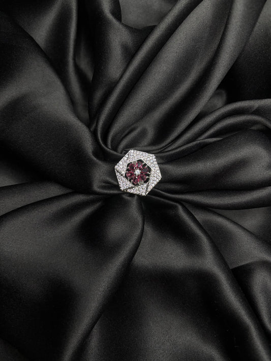 Crystal rose AD ring