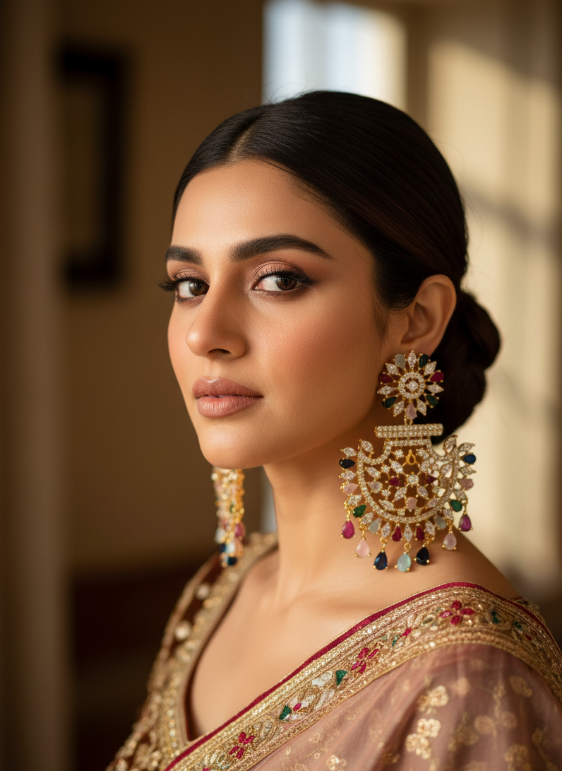 Multicolor AD Earrings