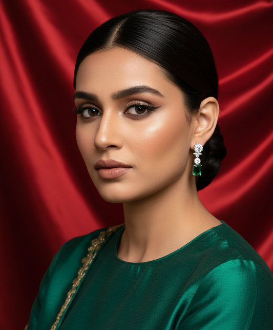 Green Mini AD Earrings