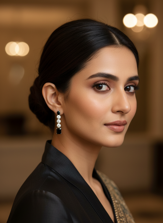 Black Drop AD Earrings