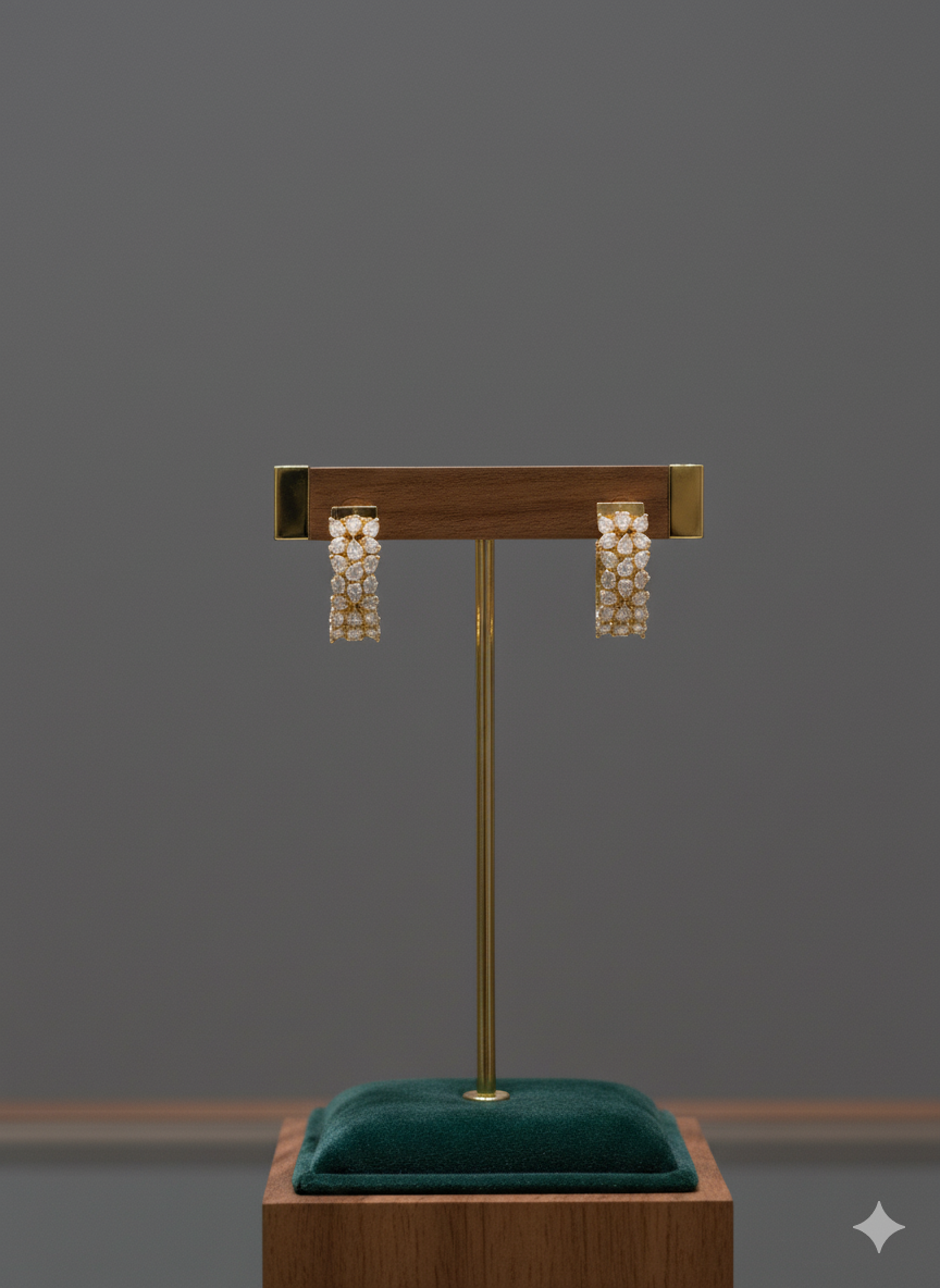 Dazzling White AD Stones Earrings