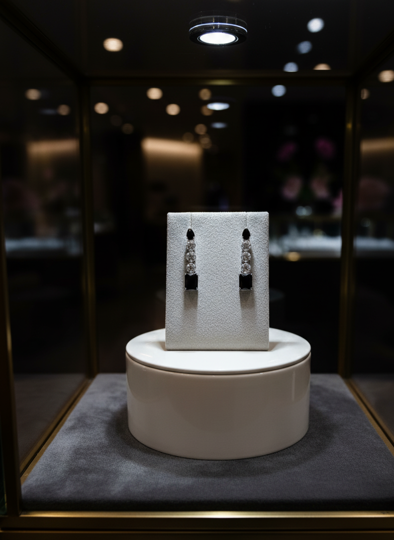 Black Drop AD Earrings