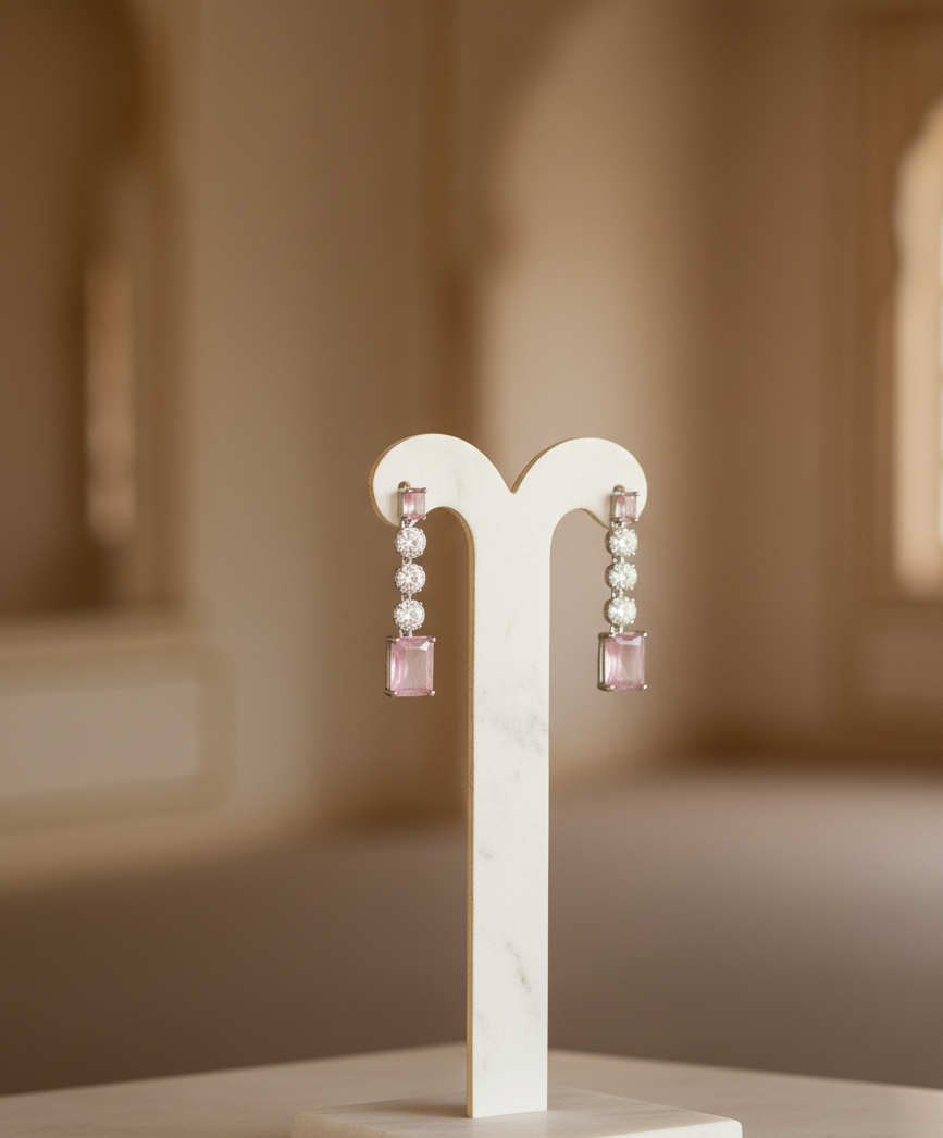 Baby Pink Drop AD Earrings