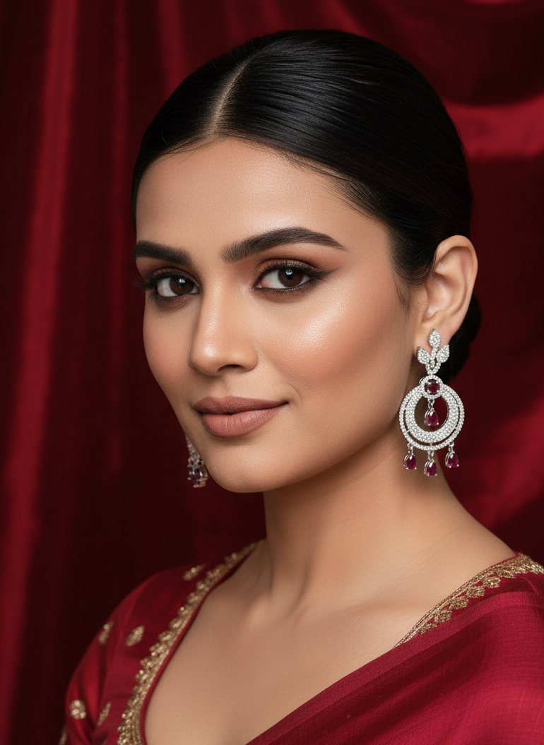 Pink Champagne AD Earrings