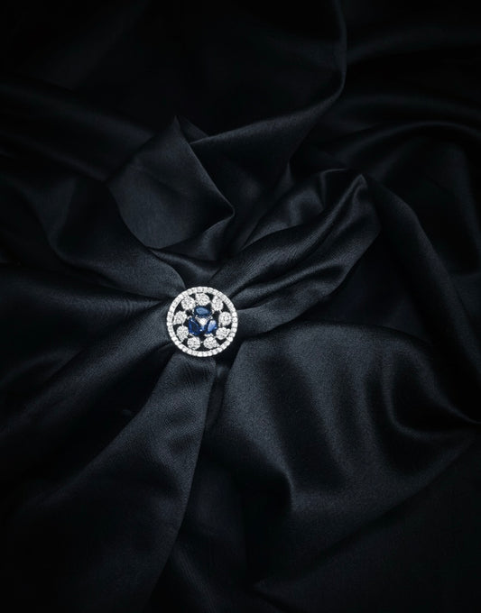 Royal blue spark AD ring