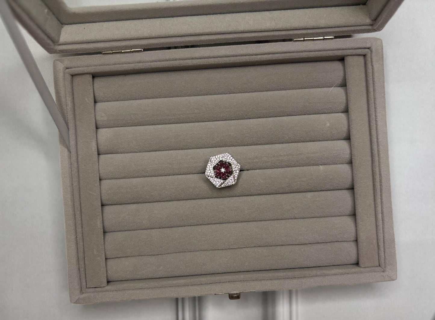 Crystal rose AD ring