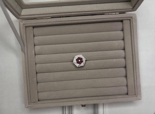 Crystal rose AD ring