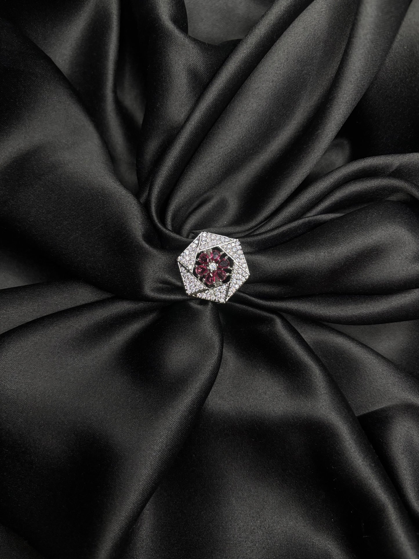 Crystal rose AD ring