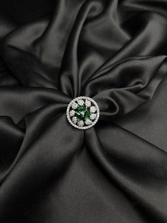 Emerald bloom AD ring