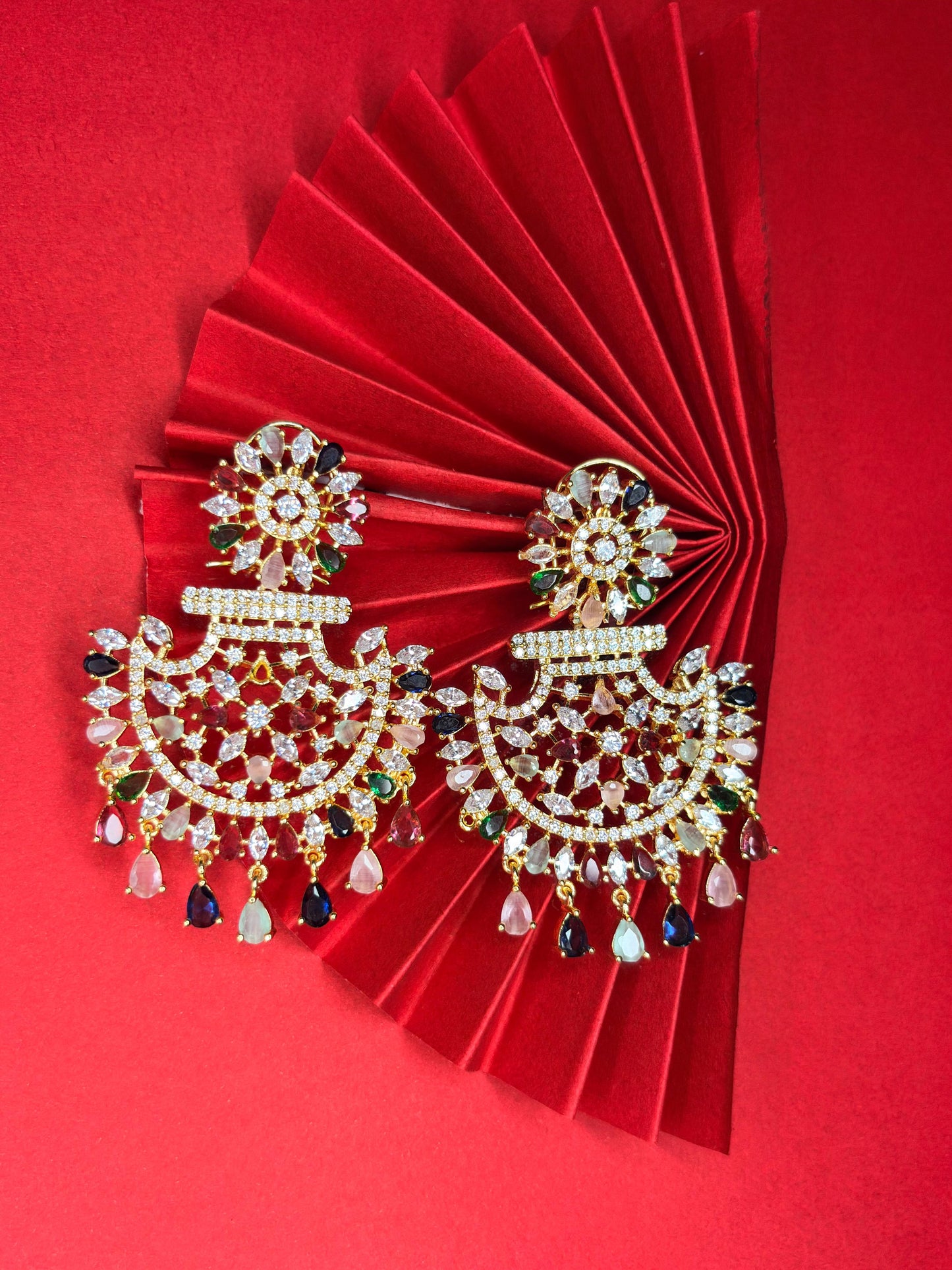 Multicolor AD Earrings